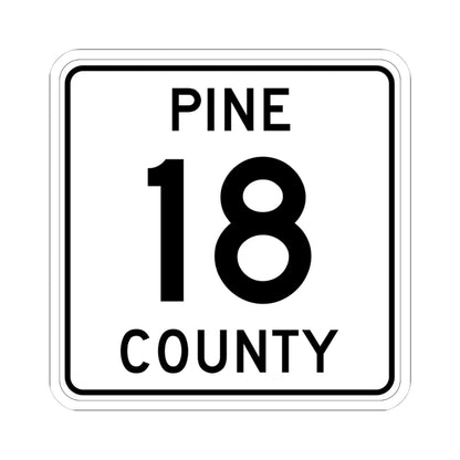 Pine County Route 18 MN (Minnesota) (Road Sign) STICKER Vinyl Kiss-Cut Decal