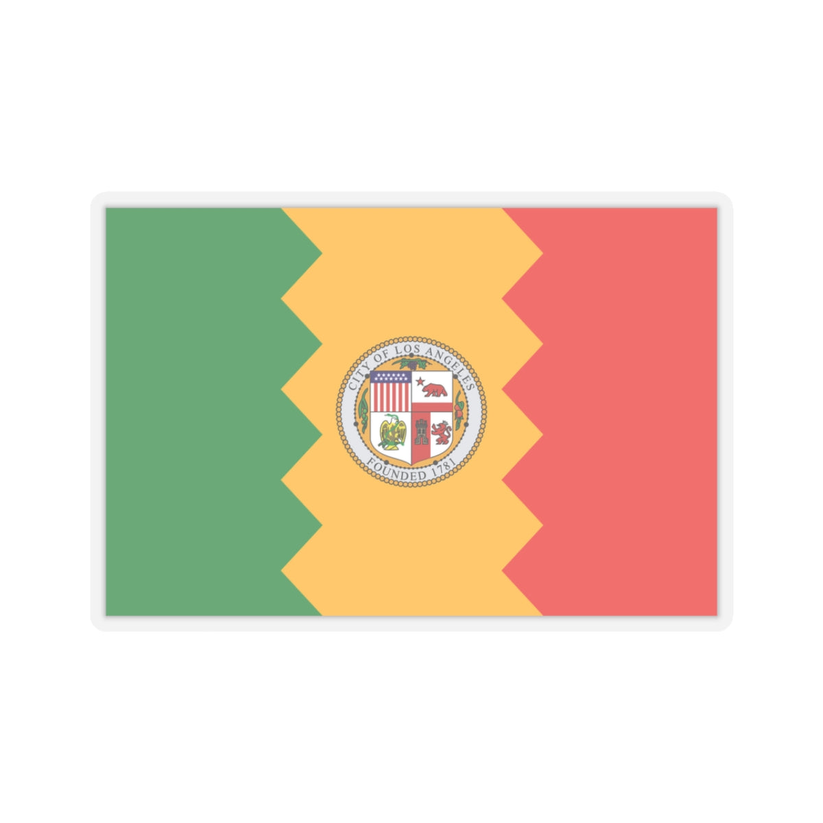 Flag of Los Angeles, California - STICKER Vinyl Kiss-Cut Decal