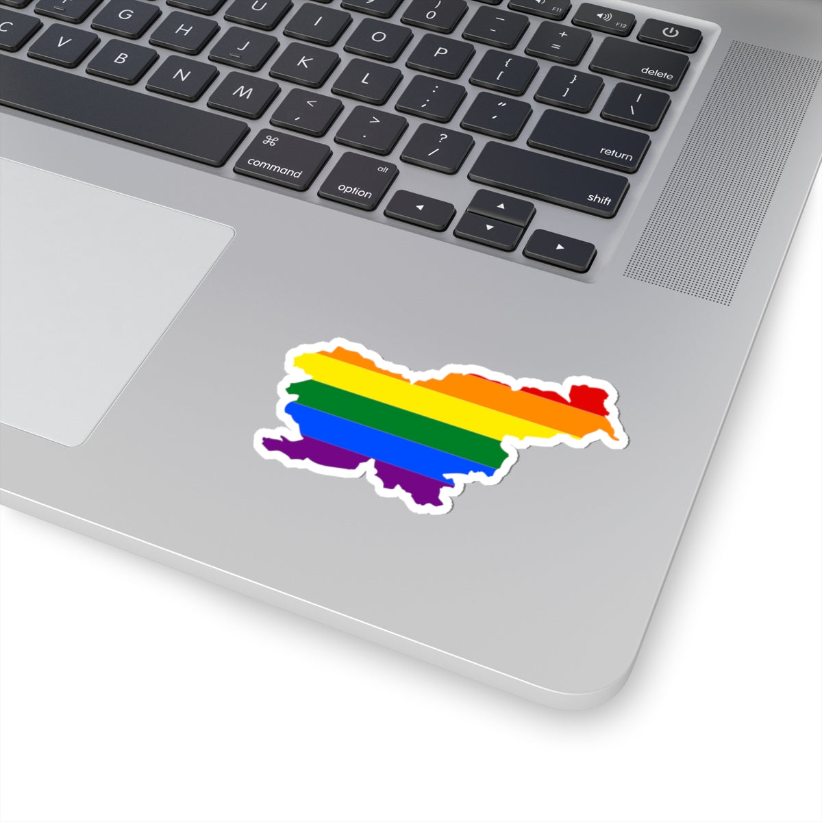 LGBT flag map of Slovenia (Slovenia) STICKER Vinyl Kiss-Cut Decal