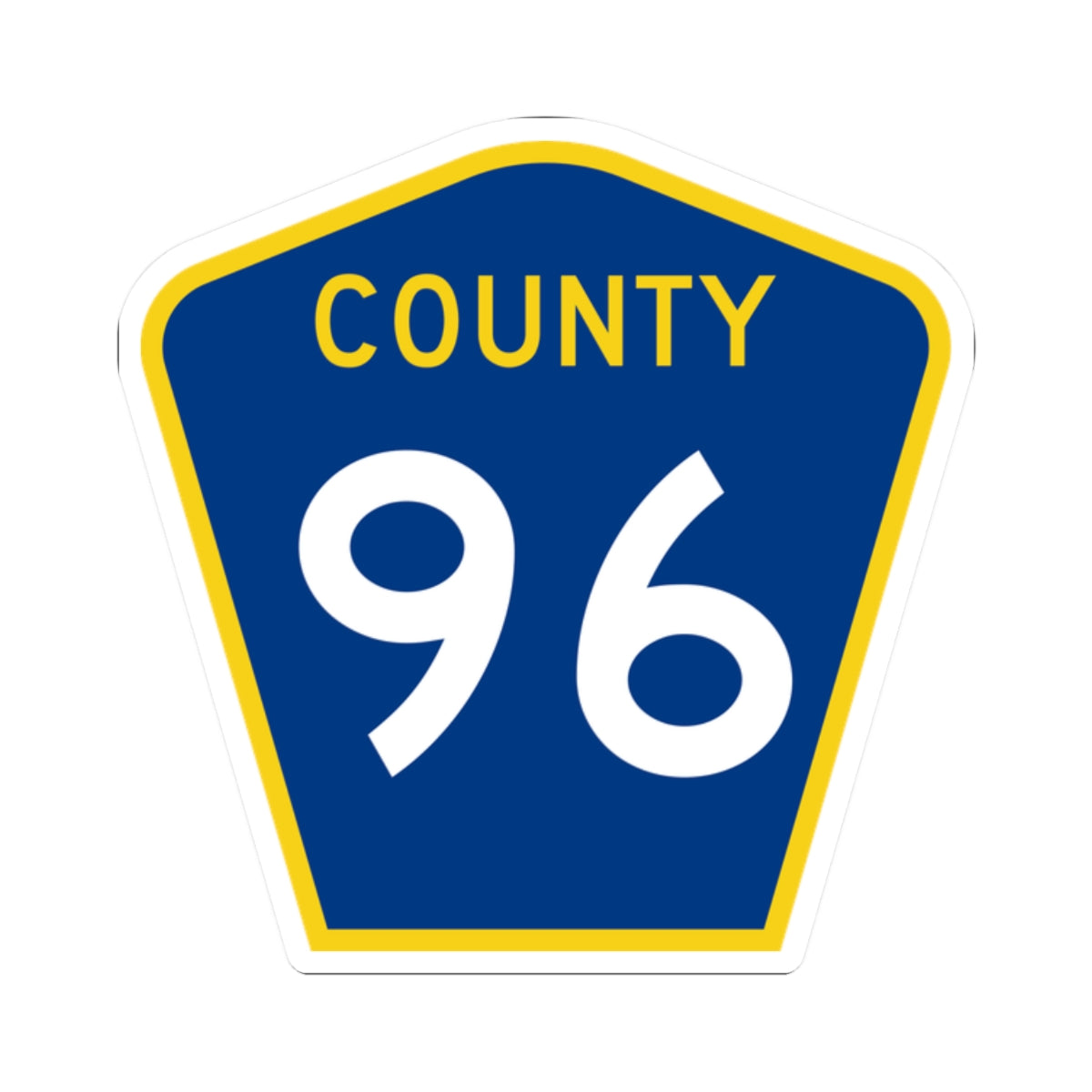 County 96 MN (Minnesota) (Road Sign) STICKER Vinyl Kiss-Cut Decal