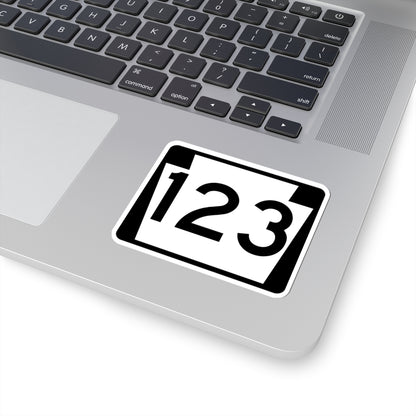 PA-123 (Pennsylvania) (Road Sign) STICKER Vinyl Kiss-Cut Decal