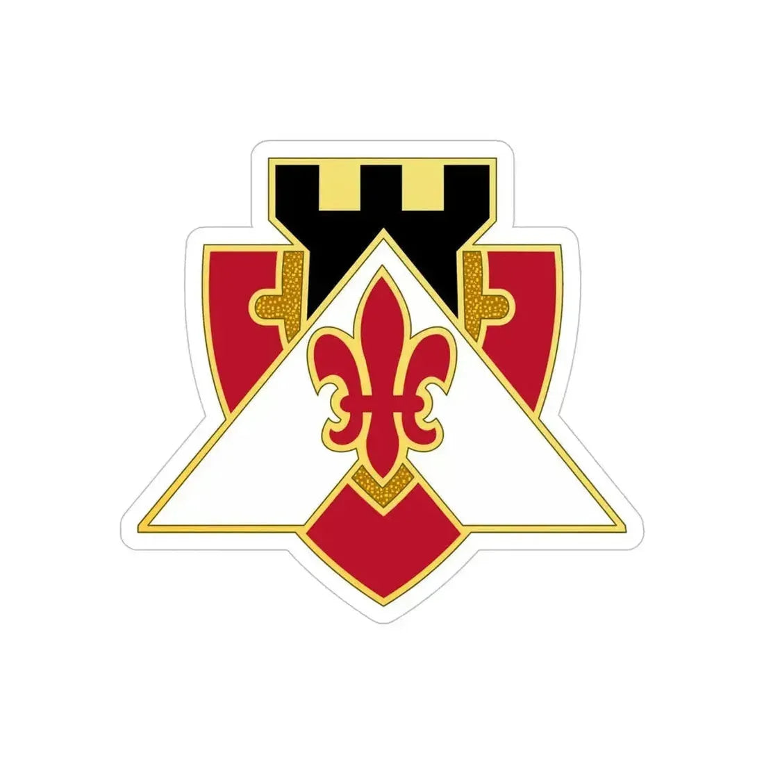 364 Engineer Group (U.S. Army) REVERSE PRINT Transparent Die-Cut STICKER 5 Inch Die-Cut Transparent - The Sticker Space