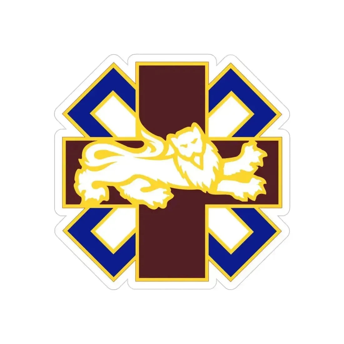 364 Field Hospital (U.S. Army) REVERSE PRINT Transparent Die-Cut STICKER 3 Inch Die-Cut Transparent - The Sticker Space