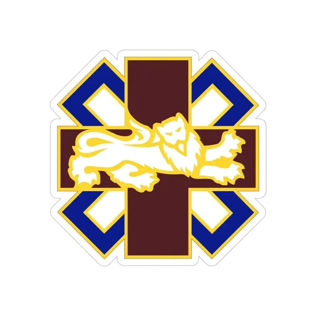 364 Field Hospital (U.S. Army) REVERSE PRINT Transparent Die-Cut STICKER 4 Inch Die-Cut Transparent - The Sticker Space