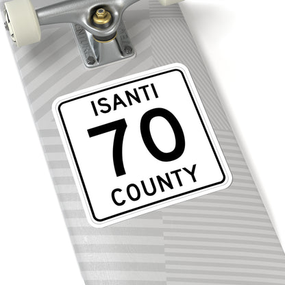Isanti County 70 MN (Minnesota) (Road Sign) STICKER Vinyl Kiss-Cut Decal