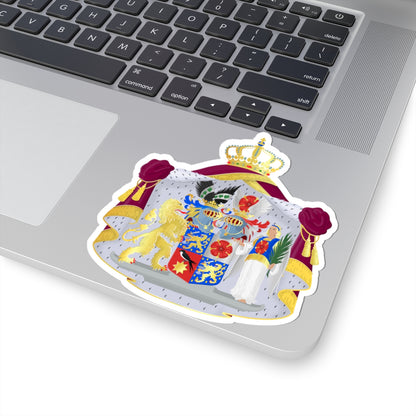 Bernhard der Nederlanden prins van Lippe-Biesterfeld wapen (Netherlands) (Coat of Arms) STICKER Vinyl Kiss-Cut Decal