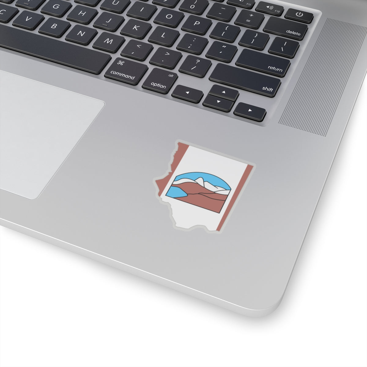 Flag map of Grise Fiord (Canada) STICKER Vinyl Kiss-Cut Decal