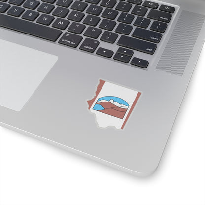 Flag map of Grise Fiord (Canada) STICKER Vinyl Kiss-Cut Decal