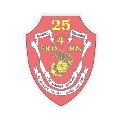 3rd BN 25th Marines 4th Marine Div (USMC) STICKER Vinyl Kiss-Cut Decal