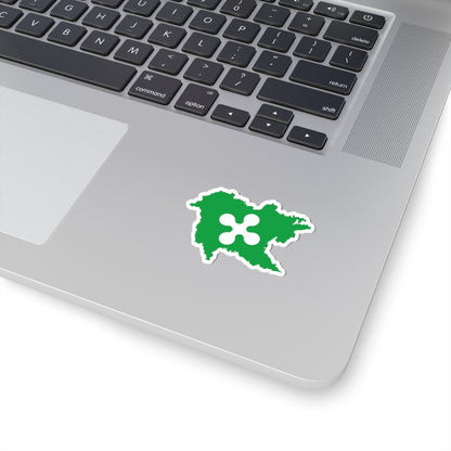 Flag map of Greater Lombardy (Italy) STICKER Vinyl Kiss-Cut Decal