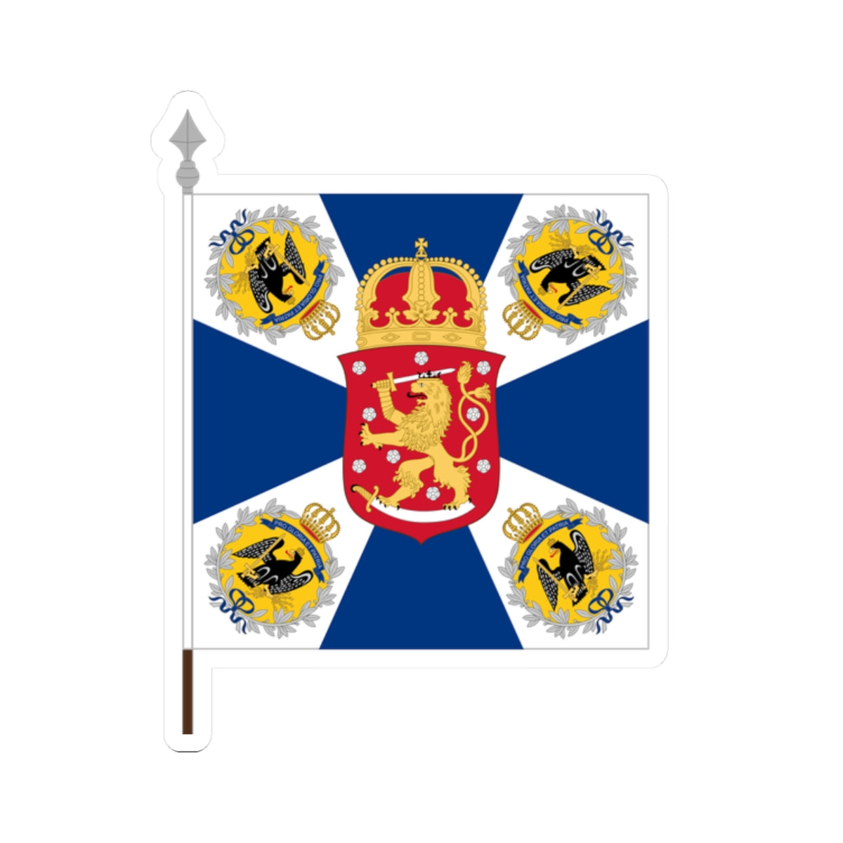 Jääkärilippu (Finland) STICKER Vinyl Kiss-Cut Decal