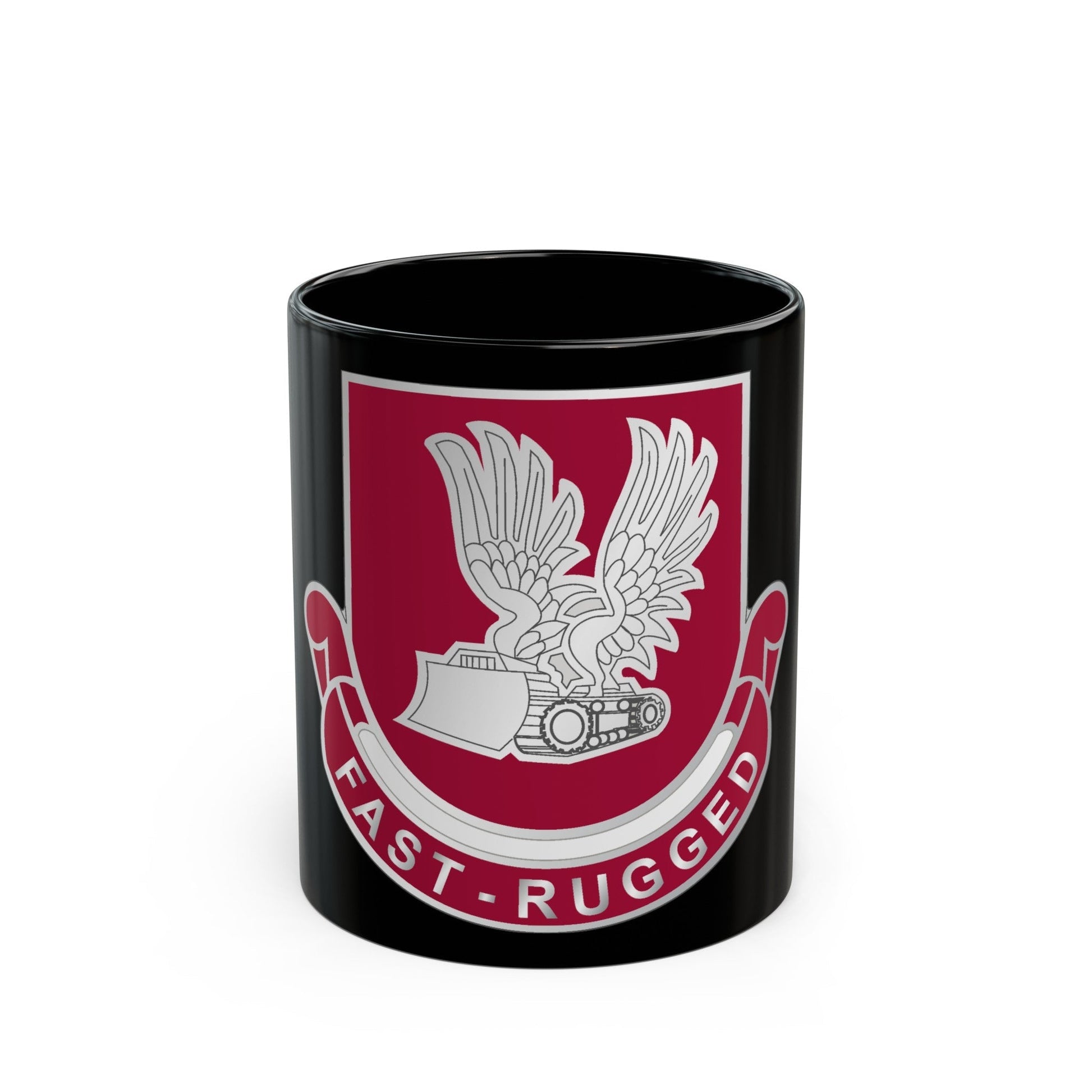 365 Engineer Battalion (U.S. Army) Black Coffee Mug-11oz-The Sticker Space