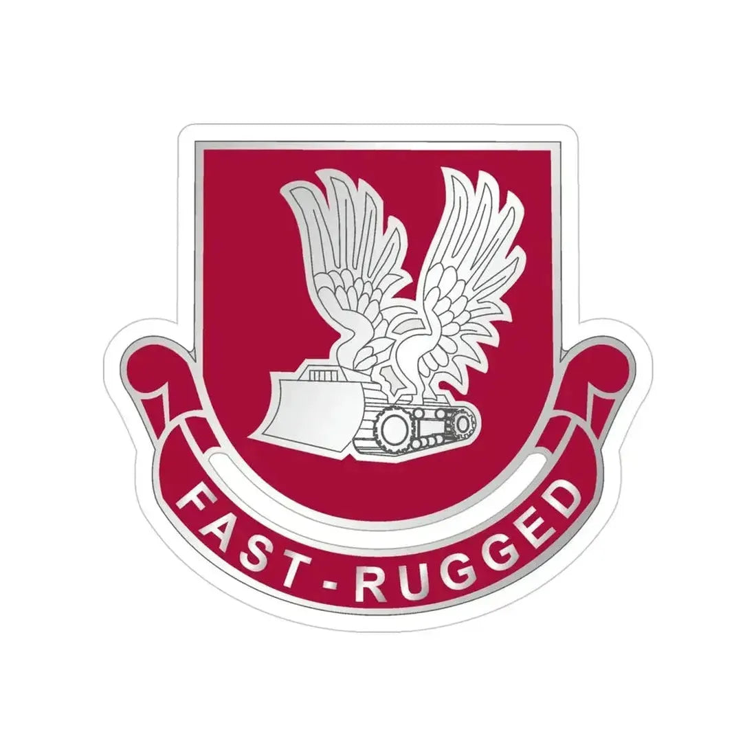 365 Engineer Battalion (U.S. Army) Transparent STICKER Die-Cut Vinyl Decal 4 Inch - The Sticker Space