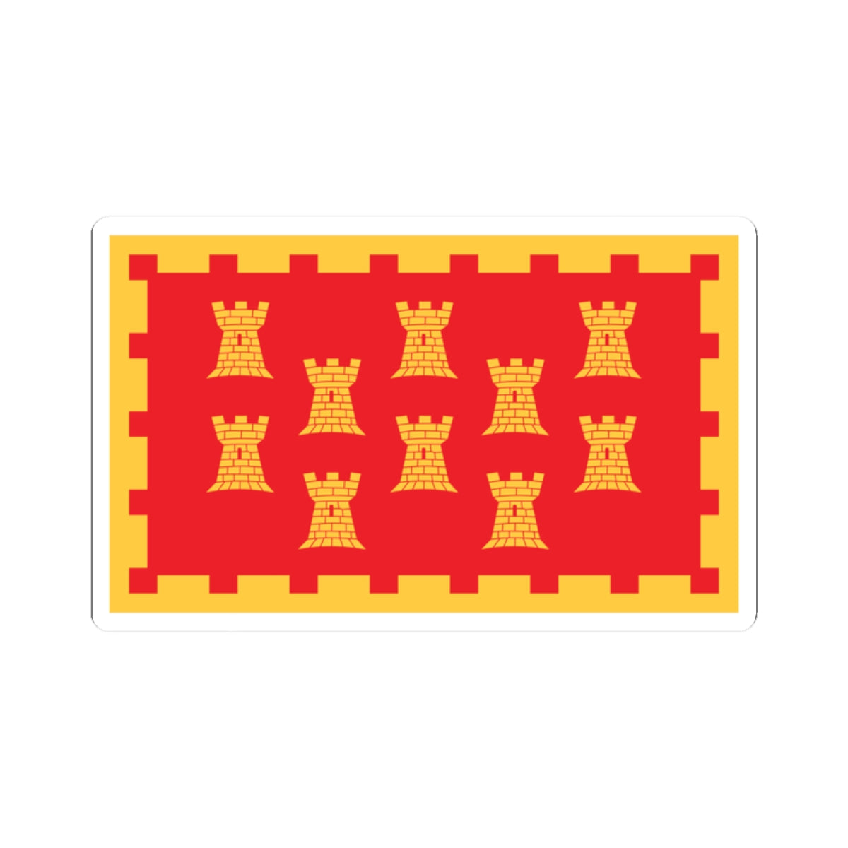 Unofficial County Flag of Greater Manchester (England) STICKER Vinyl Kiss-Cut Decal