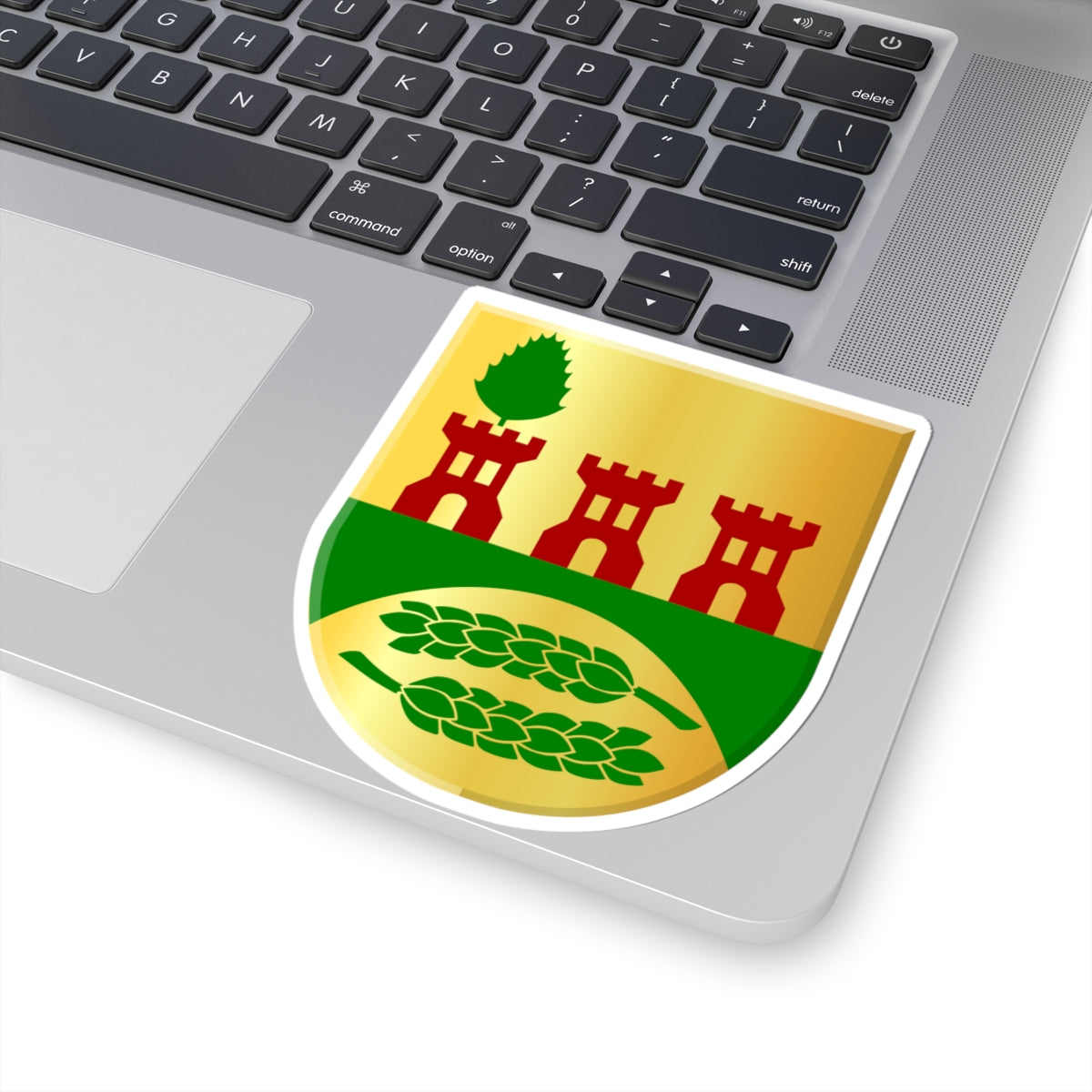 Akkerwoude wapen (Netherlands) (Coat of Arms) STICKER Vinyl Kiss-Cut Decal