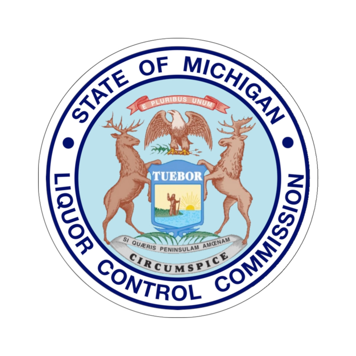 Seal of Michigan Liquor Control Commission - STICKER Vinyl Kiss-Cut Decal