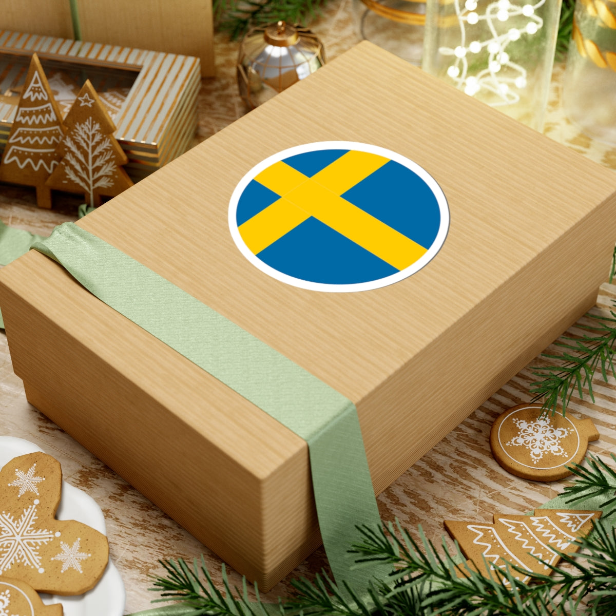 Sweden flag orb icon (Sweden) STICKER Vinyl Kiss-Cut Decal