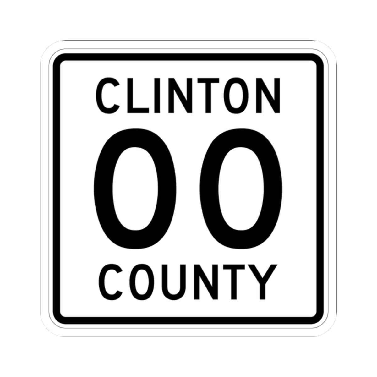 County Road square template (Minnesota) (Road Sign) STICKER Vinyl Kiss-Cut Decal