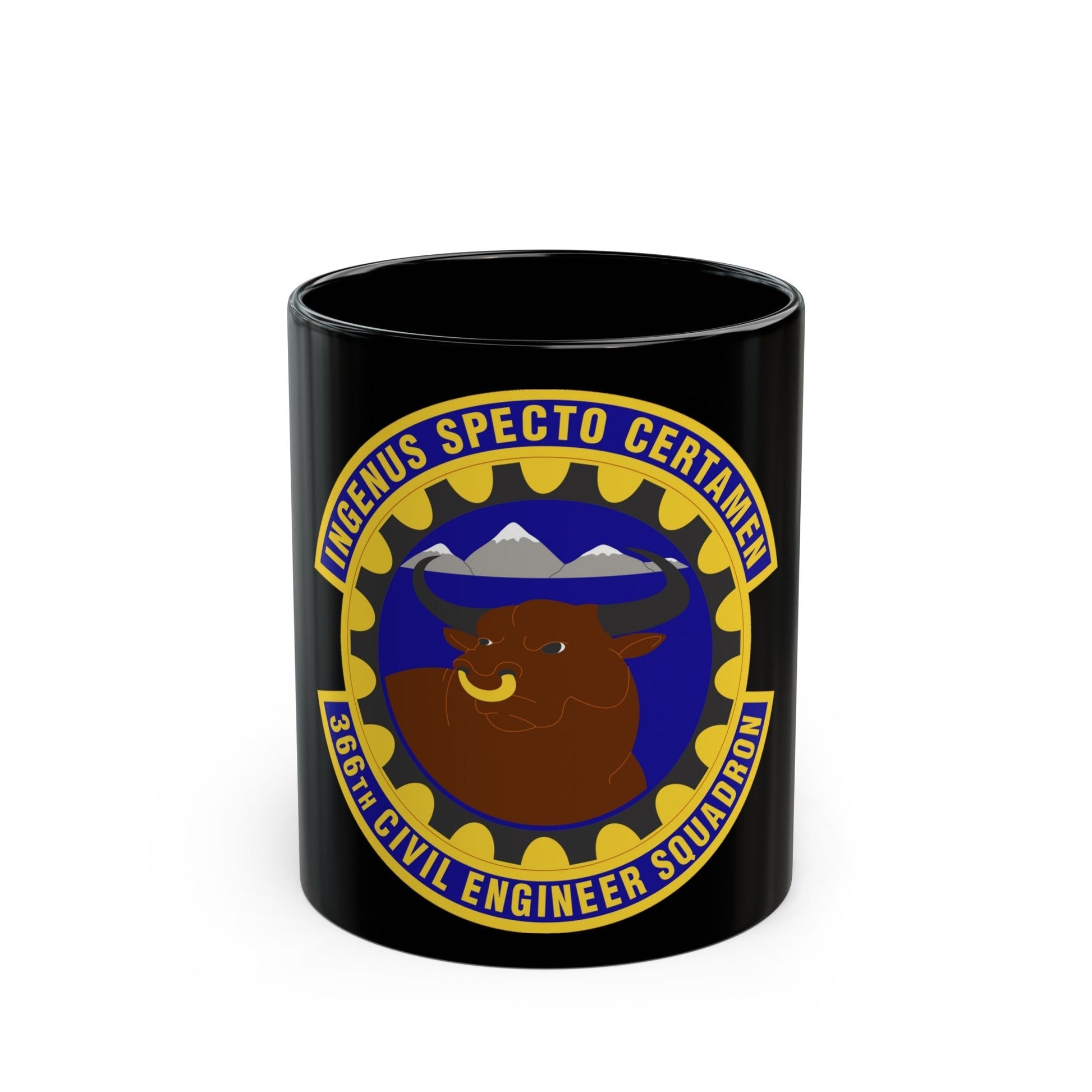 366 Civil Engineer Squadron ACC (U.S. Air Force) Black Coffee Mug-11oz-The Sticker Space