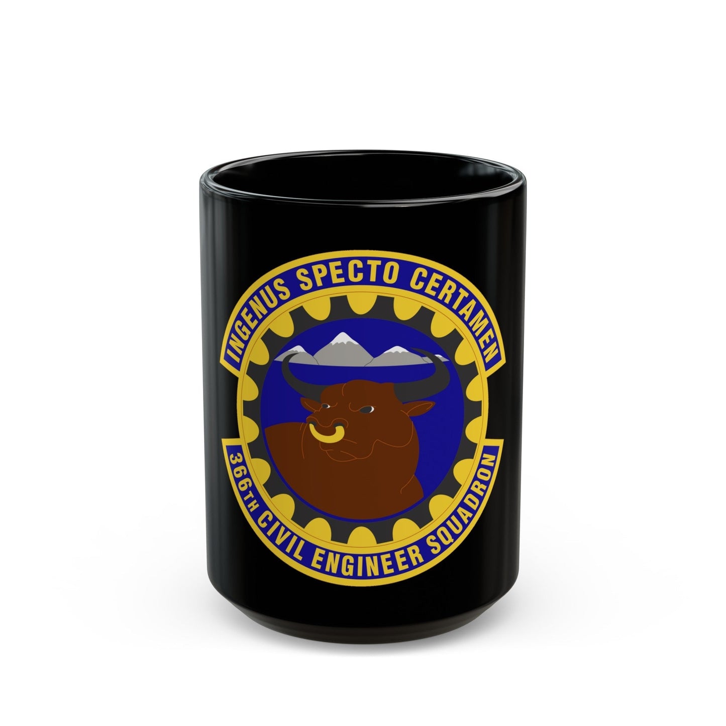 366 Civil Engineer Squadron ACC (U.S. Air Force) Black Coffee Mug-15oz-The Sticker Space