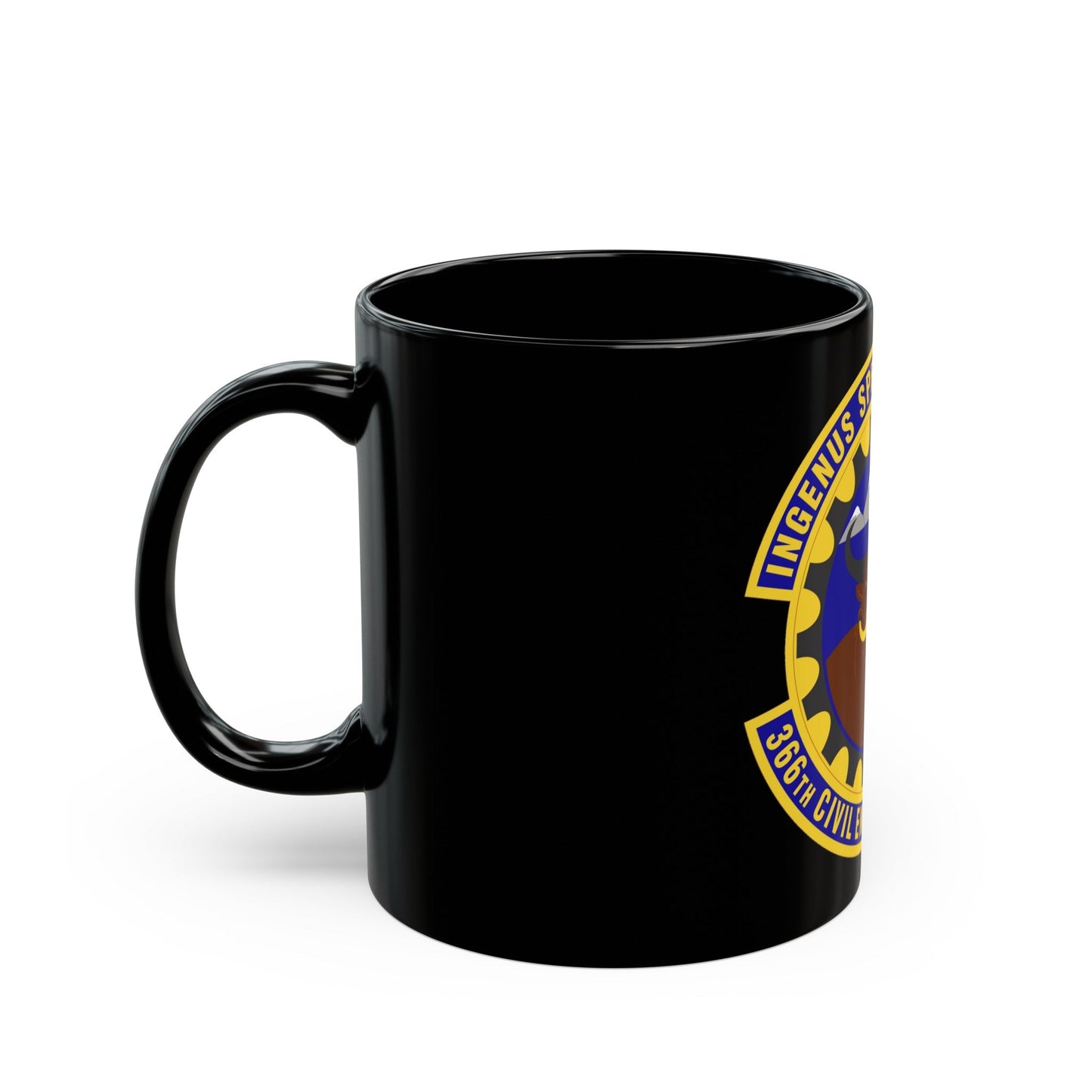 366 Civil Engineer Squadron ACC (U.S. Air Force) Black Coffee Mug-The Sticker Space