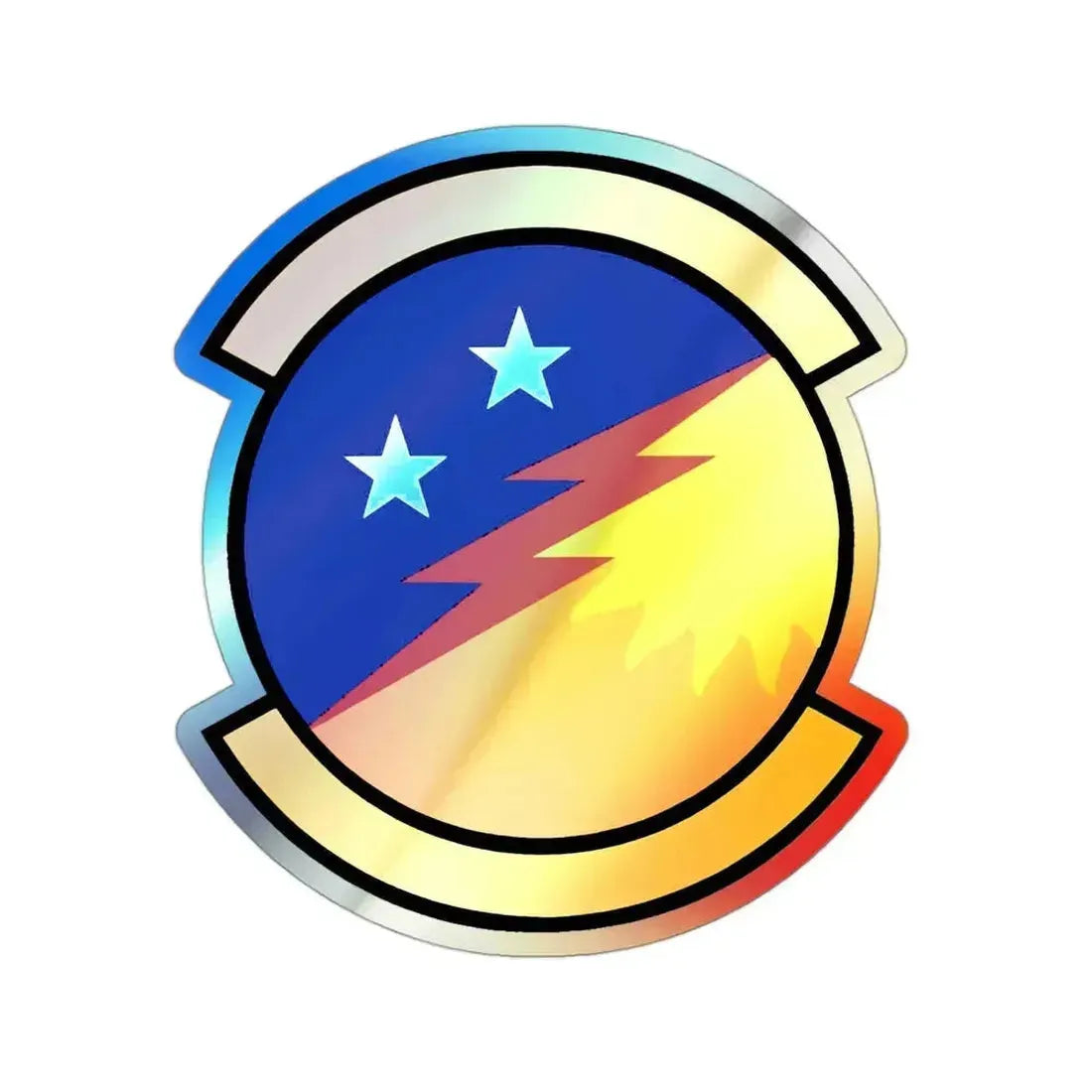 366 Communications Squadron ACC (U.S. Air Force) Holographic STICKER Die-Cut Vinyl Decal 3 Inch Holographic - The Sticker Space