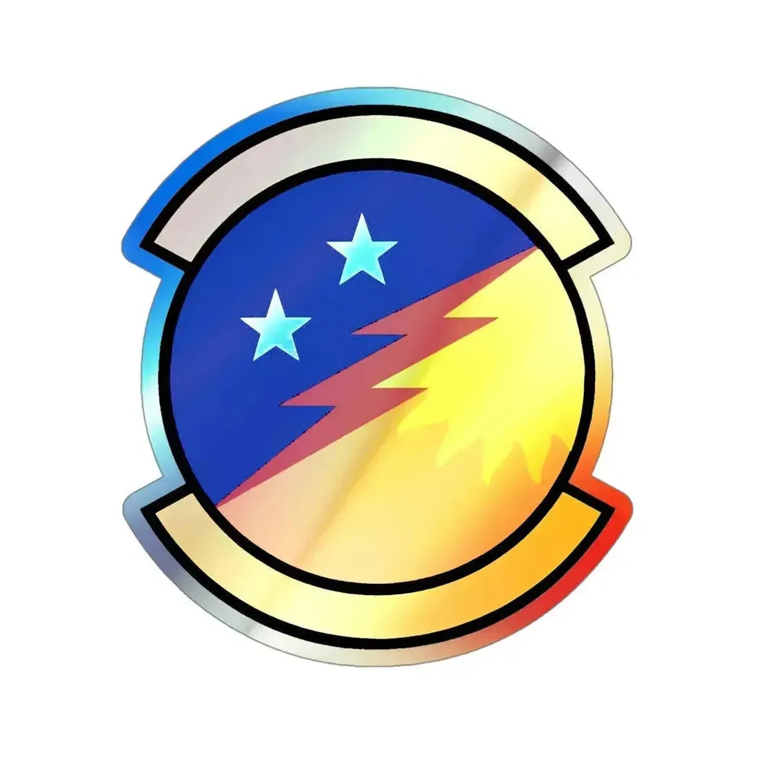 366 Communications Squadron ACC (U.S. Air Force) Holographic STICKER Die-Cut Vinyl Decal 4 Inch Holographic - The Sticker Space