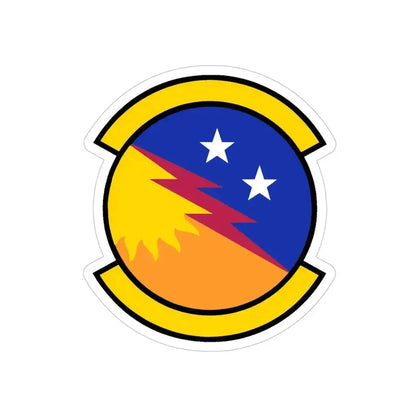 366 Communications Squadron ACC (U.S. Air Force) REVERSE PRINT Transparent Die-Cut STICKER 4 Inch Die-Cut Transparent - The Sticker Space