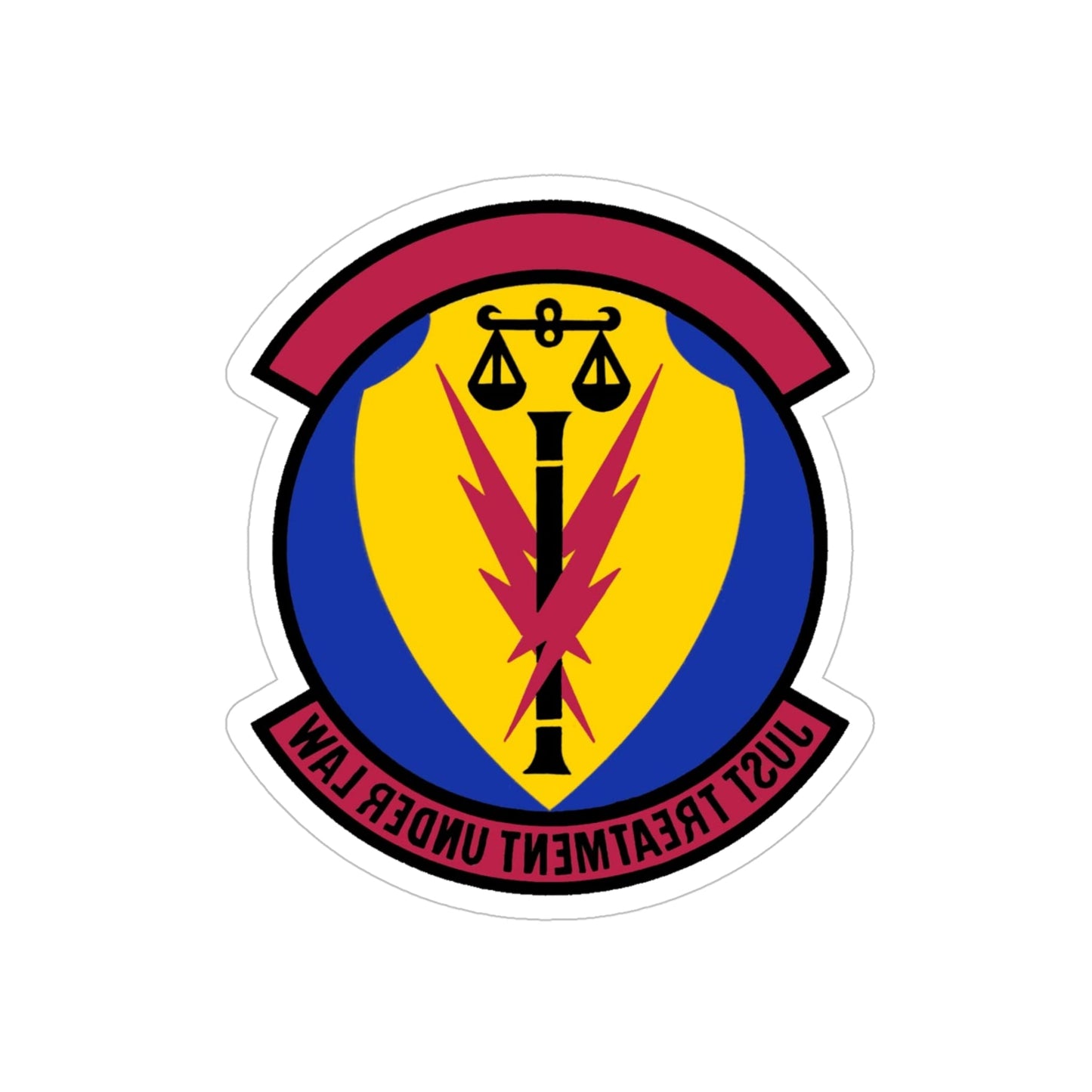 366 Security Forces Squadron ACC (U.S. Air Force) REVERSE PRINT Transparent STICKER-5 Inch-The Sticker Space