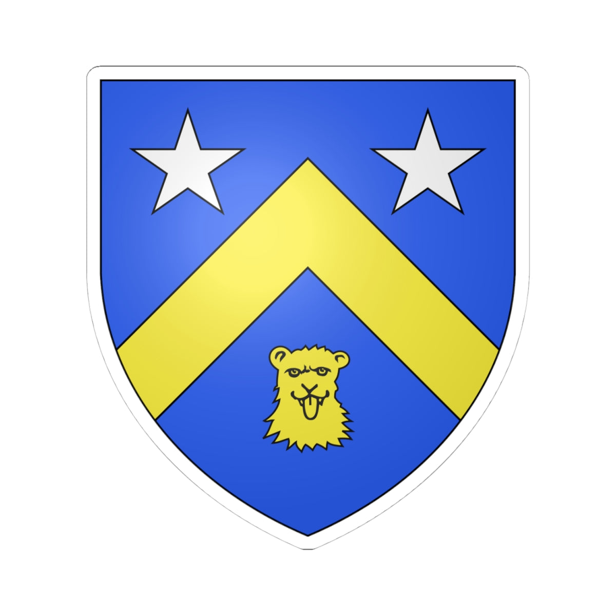 Blason Agard de Maupas (France) (Coat of Arms) STICKER Vinyl Kiss-Cut Decal
