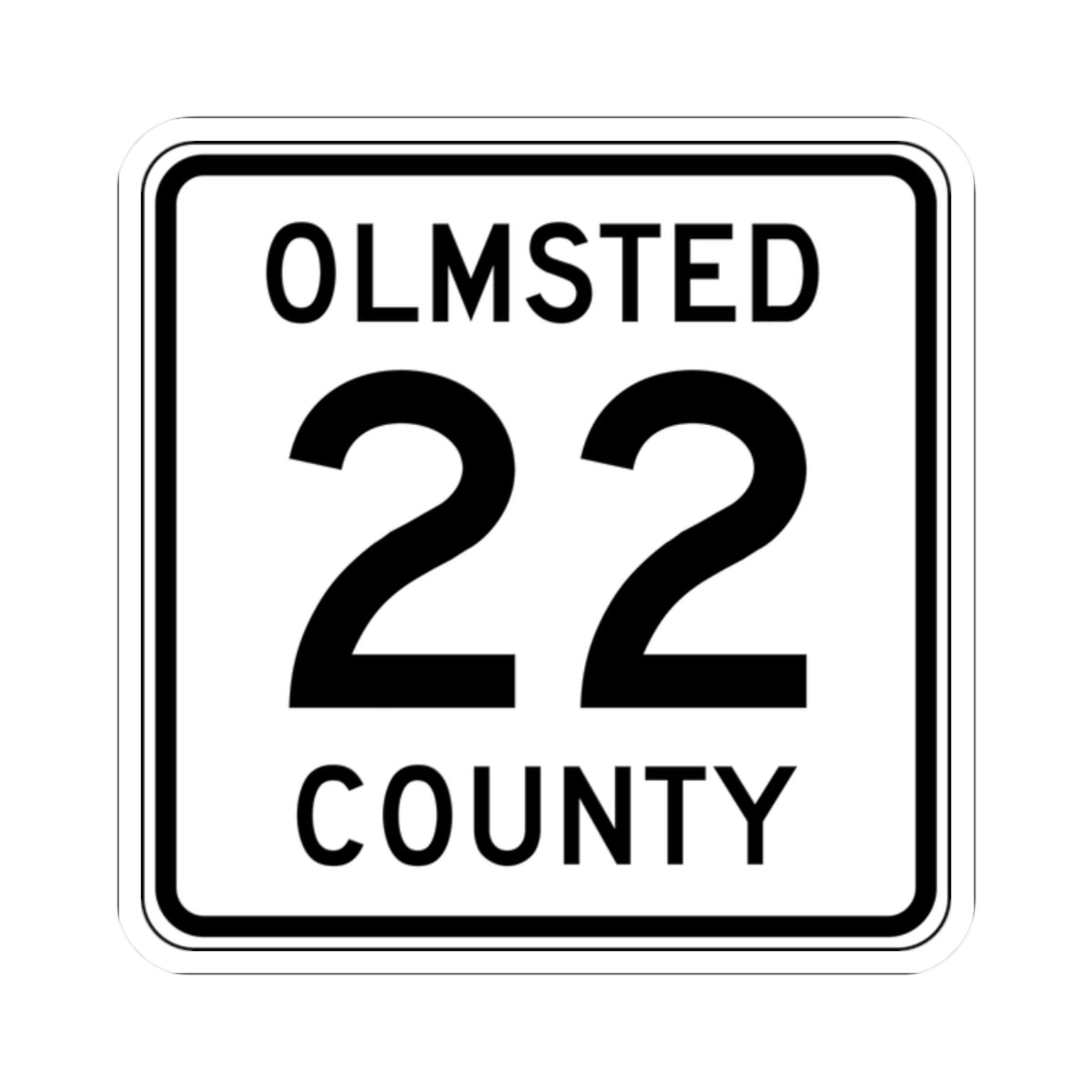 Olmsted County Route 22 (Minnesota) (Road Sign) STICKER Vinyl Kiss-Cut Decal