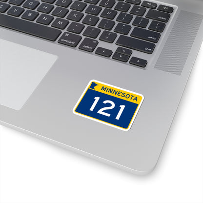 MN-121 wide (Minnesota) (Road Sign) STICKER Vinyl Kiss-Cut Decal