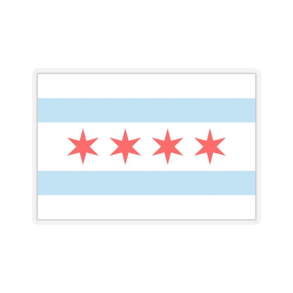 Flag of Chicago, Illinois - STICKER Vinyl Kiss-Cut Decal