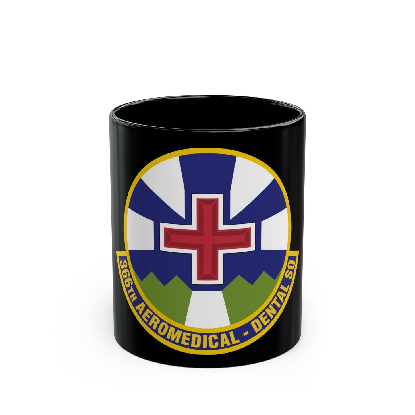 366th Aeromedical Dental Squadron (U.S. Air Force) Black Coffee Mug-11oz-The Sticker Space