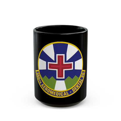 366th Aeromedical Dental Squadron (U.S. Air Force) Black Coffee Mug-15oz-The Sticker Space