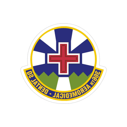 366th Aeromedical Dental Squadron (U.S. Air Force) REVERSE PRINT Transparent STICKER-3" × 3"-The Sticker Space