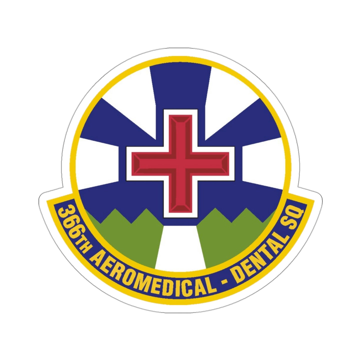 366th Aeromedical Dental Squadron (U.S. Air Force) STICKER Vinyl Die-Cut Decal-3 Inch-The Sticker Space