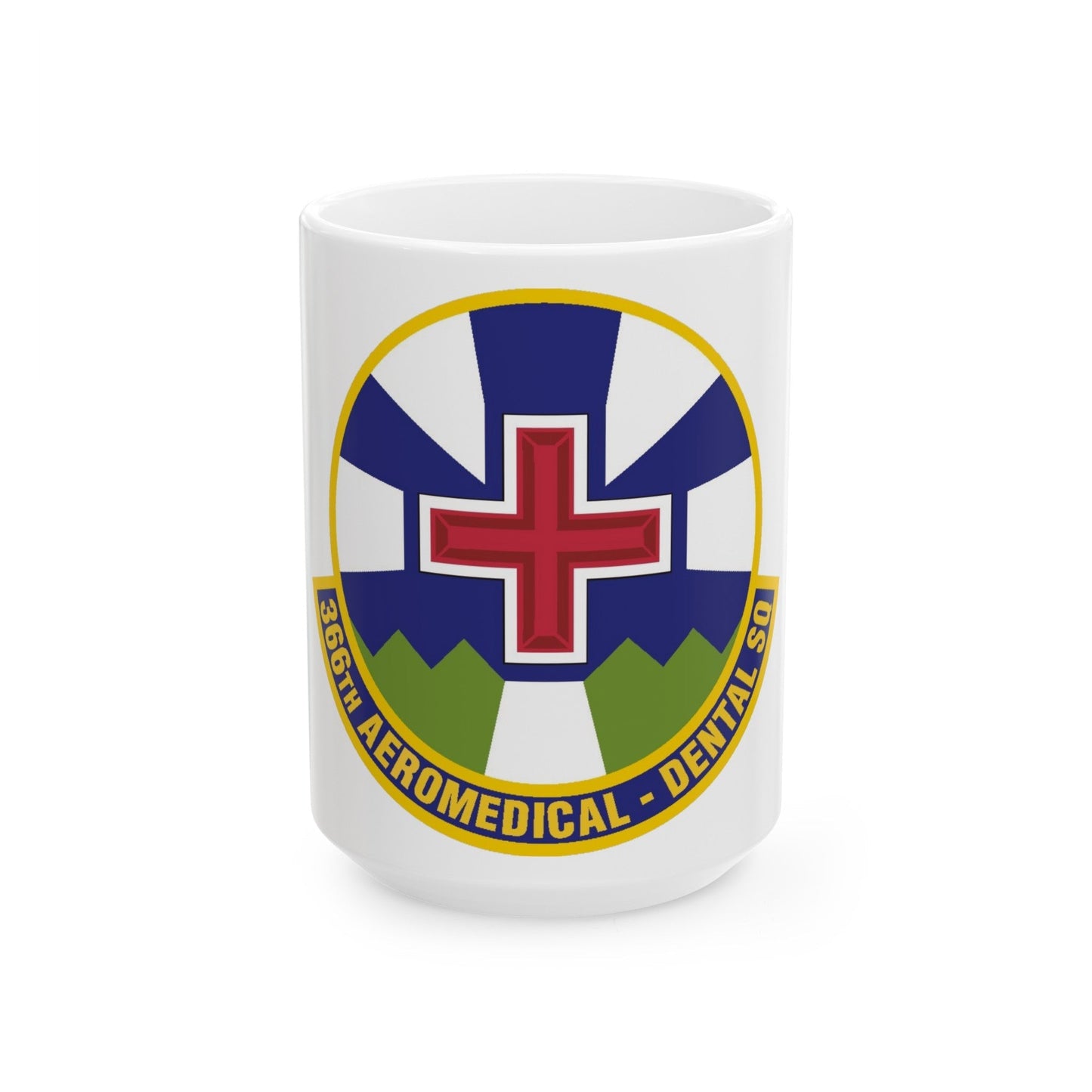 366th Aeromedical Dental Squadron (U.S. Air Force) White Coffee Mug-15oz-The Sticker Space