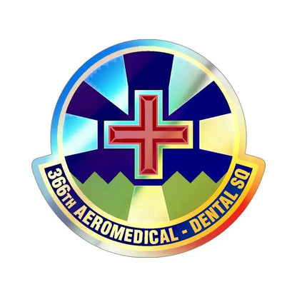 366th Aeromedical Dental Squadron (U.S. Air Force) Holographic STICKER Die-Cut Vinyl Decal 4 Inch Holographic - The Sticker Space