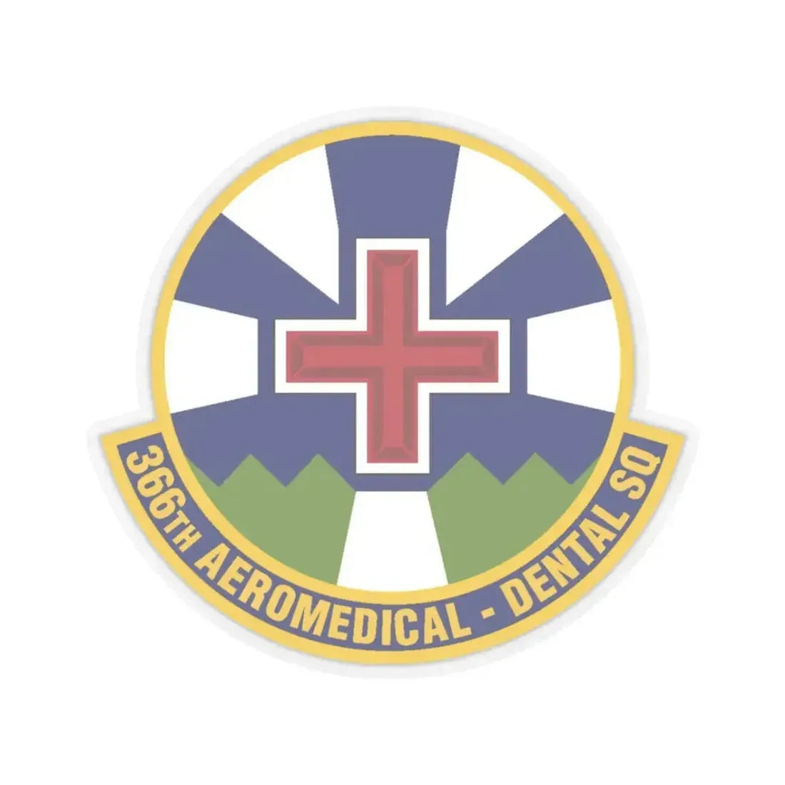366th Aeromedical Dental Squadron (U.S. Air Force) STICKER Vinyl Kiss-Cut Decal 3 Inch Transparent - The Sticker Space