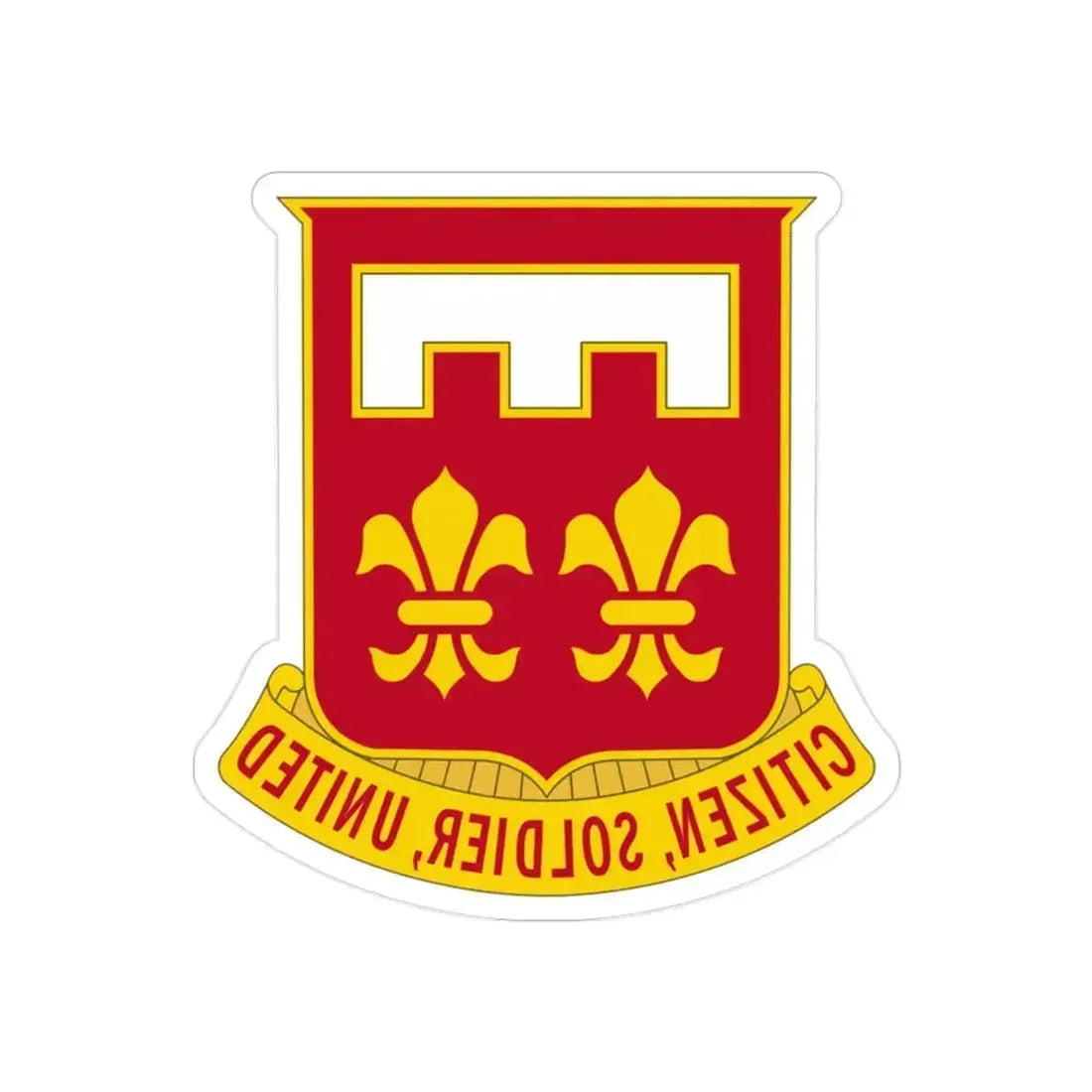 367 Engineer Battalion (U.S. Army) REVERSE PRINT Transparent Die-Cut STICKER 2 Inch Die-Cut Transparent - The Sticker Space
