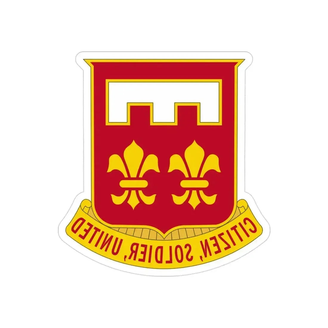 367 Engineer Battalion (U.S. Army) REVERSE PRINT Transparent Die-Cut STICKER 3 Inch Die-Cut Transparent - The Sticker Space