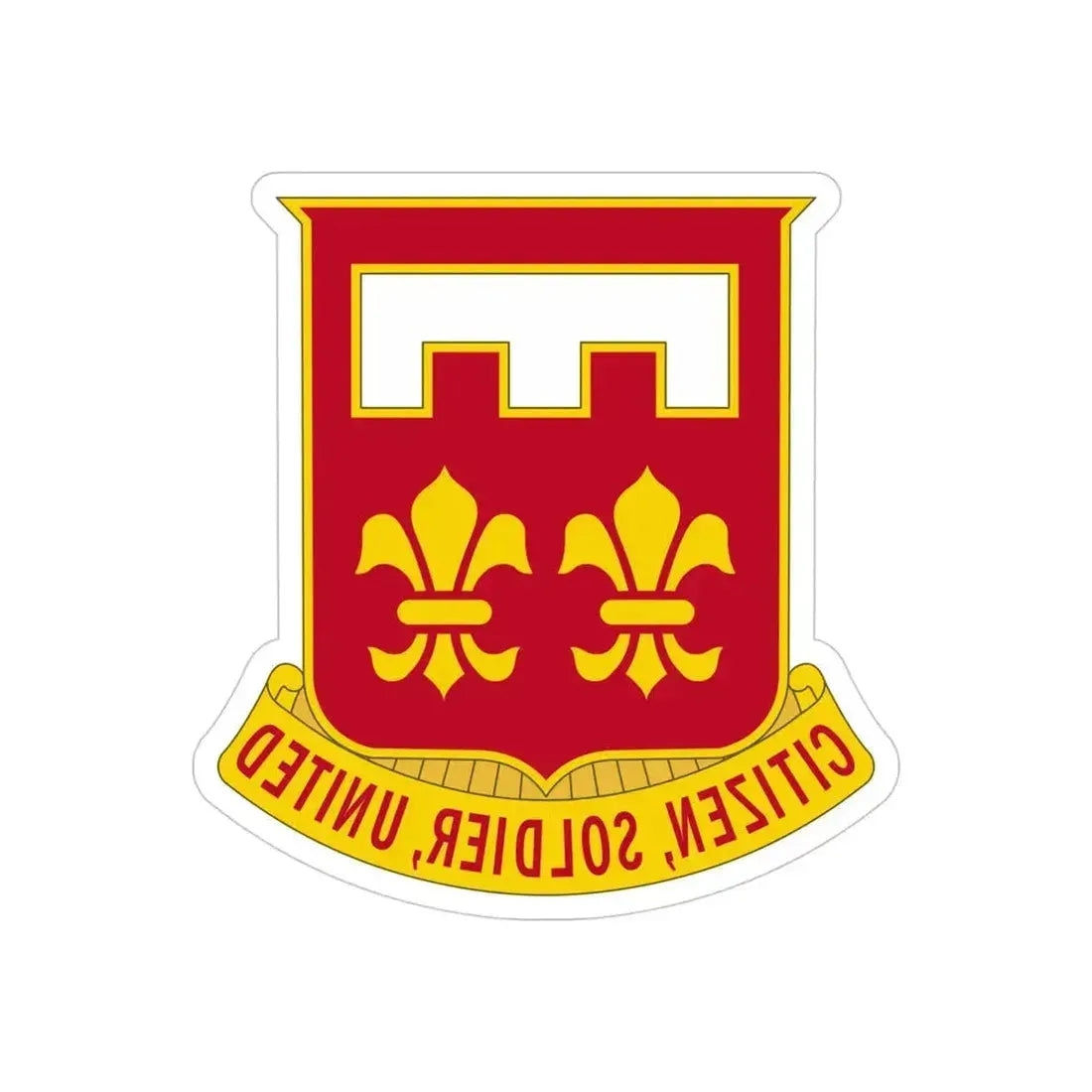 367 Engineer Battalion (U.S. Army) REVERSE PRINT Transparent Die-Cut STICKER 4 Inch Die-Cut Transparent - The Sticker Space