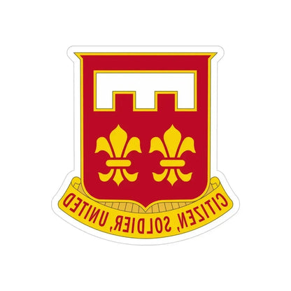 367 Engineer Battalion (U.S. Army) REVERSE PRINT Transparent Die-Cut STICKER 4 Inch Die-Cut Transparent - The Sticker Space