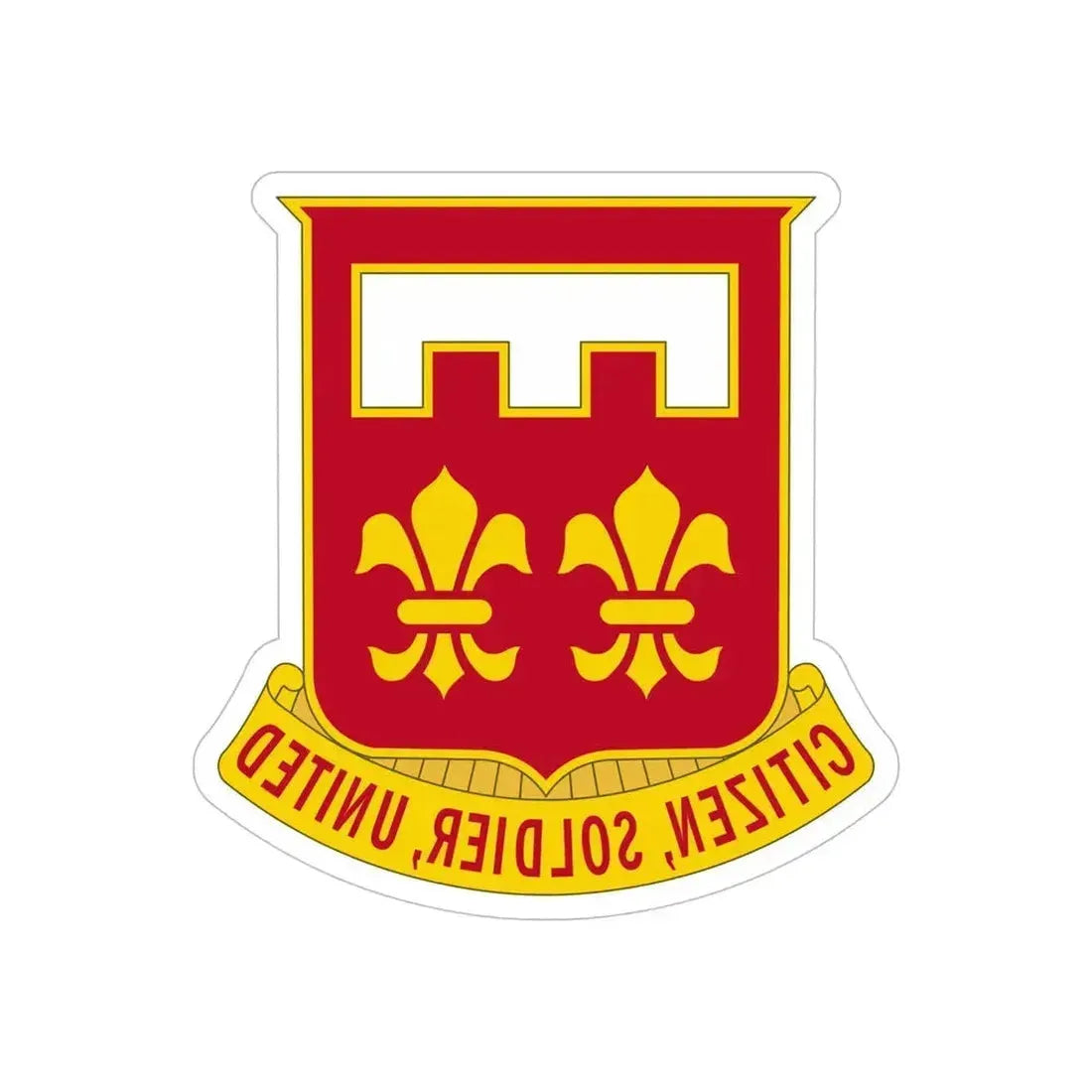 367 Engineer Battalion (U.S. Army) REVERSE PRINT Transparent Die-Cut STICKER 6 Inch Die-Cut Transparent - The Sticker Space