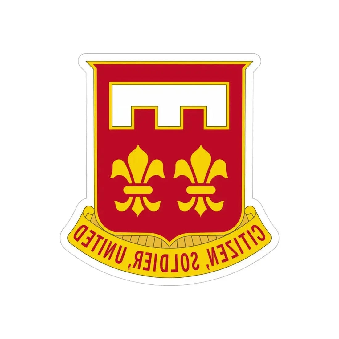 367 Engineer Battalion (U.S. Army) REVERSE PRINT Transparent Die-Cut STICKER - The Sticker Space