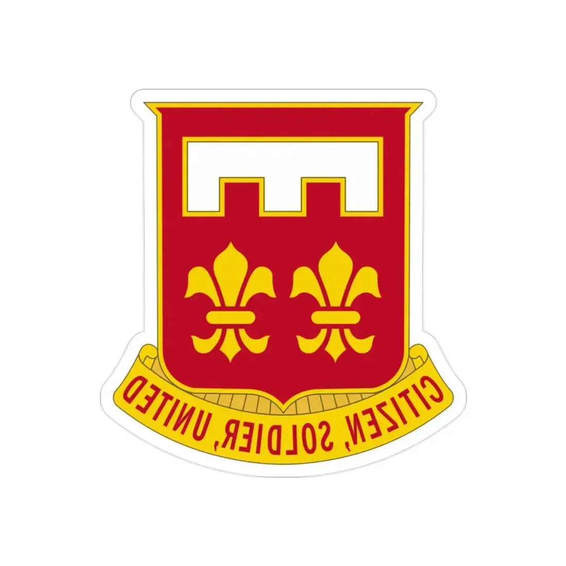 367 Engineer Battalion (U.S. Army) REVERSE PRINT Transparent Die-Cut STICKER - The Sticker Space