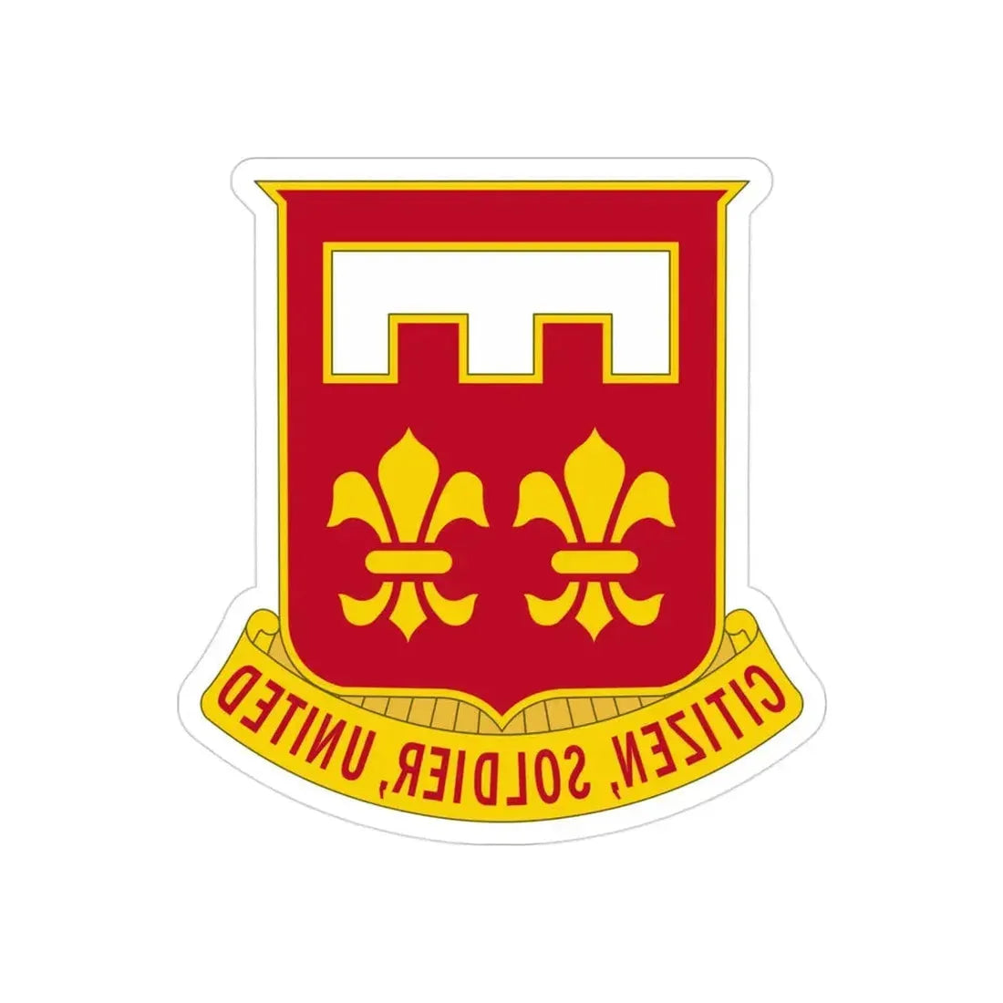 367 Engineer Battalion (U.S. Army) REVERSE PRINT Transparent Die-Cut STICKER - The Sticker Space