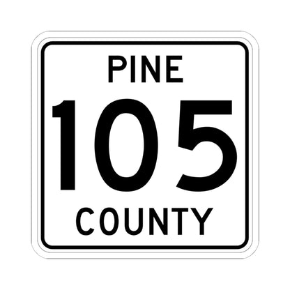 Pine County Route 105 MN (Minnesota) (Road Sign) STICKER Vinyl Kiss-Cut Decal