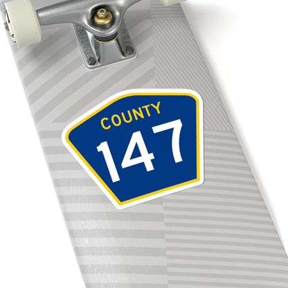 County 147 MN (Minnesota) (Road Sign) STICKER Vinyl Kiss-Cut Decal